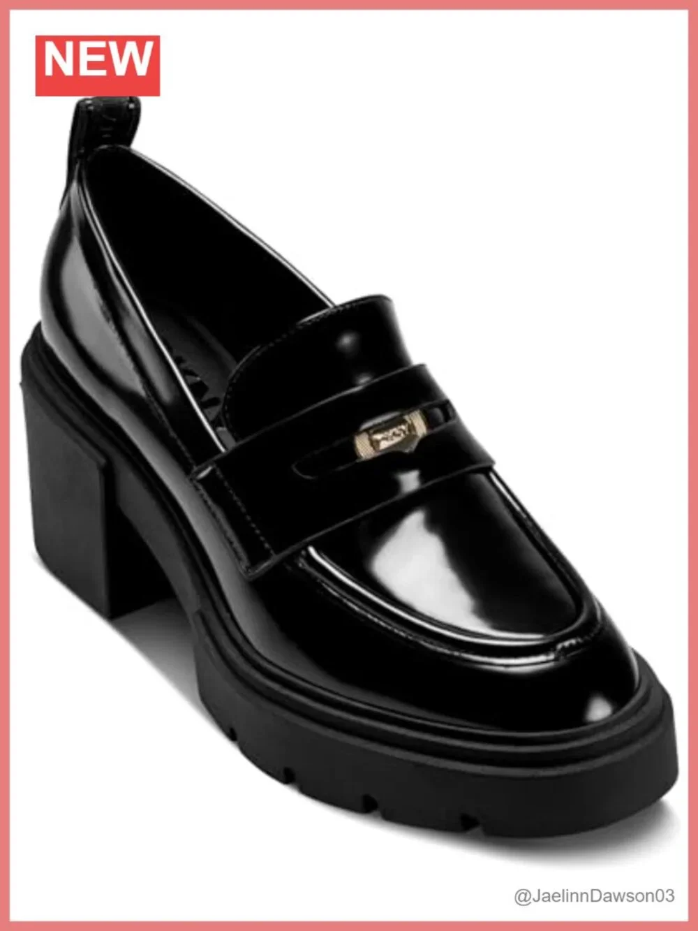 Heeled Platform Loafer Slip-On Comfortable Lightweight Women's Shoes